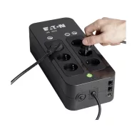   EATON UPS 3S (3+3 Schuko) 550VA (330 W) OFFLINE szünetmentes tápegység, torony - USB interfész felügyeleti szoftverrel