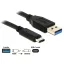 DELOCK kábel USB 10 Gbps Type-A > USB Type-C 1m