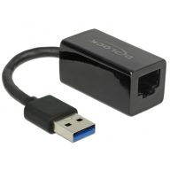   DELOCK Átalakító USB Type-A male > Gigabit LAN kompakt fekete