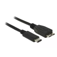   DELOCK kábel USB 10 Gbps Type-C male > USB Type Micro-B male 0.5m fekete