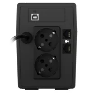   NJOY Szünetmentes 650VA - Cadu 650 (2 Schuko, line-interaktív, USB menedzsment, RJ11/45 vonalvédelem(1Gb/s), fekete)