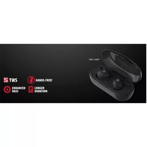 MAXELL vezeték nélküli fülhallgató, MINI DUO earbuds, TWS, bluetooth 5.0, fekete