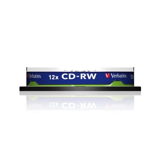 VERBATIM CD-RW lemez, újraírható, SERL, 700MB, 8-10x, 10 db, hengeren