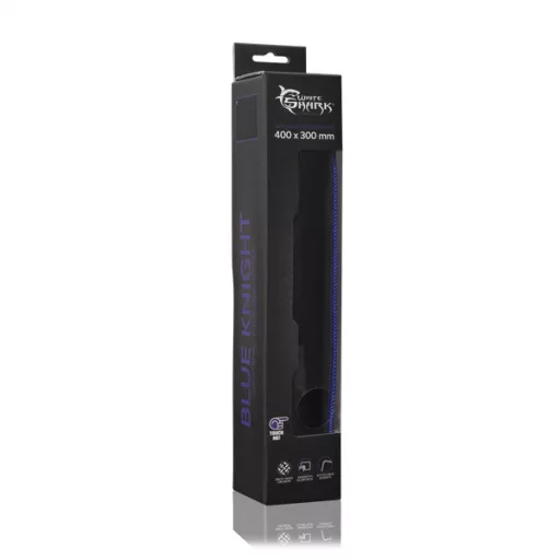 WHITE SHARK BLACK KNIGHT fekete gamer egérpad (400x300x3 mm)