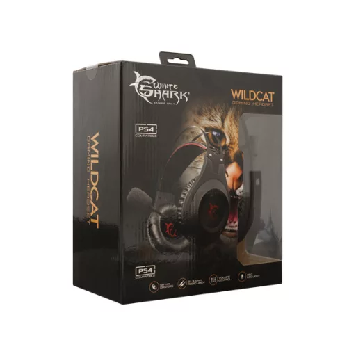 WHITE SHARK WILDCAT GH-2041 gamer fejhallgató mikrofonnal