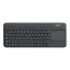 LOGITECH Billentyűzet - K400 Plus Vezeték Nélküli Touch Fekete, US