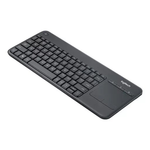 LOGITECH Billentyűzet - K400 Plus Vezeték Nélküli Touch Fekete, US