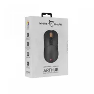   WHITE SHARK ARTHUR (GM-9005) gamer egér, 9D, fekete, 10000 dpi, RGB