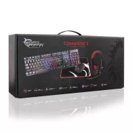   WHITE SHARK COMANCHE-3 gamer combo billetyűzet (magyar) + egér + fejhallgató + egérpad