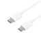 BLACKBIRD USB-C to USB-C Adatkábel 1m, Fehér (Gyári kivitel)