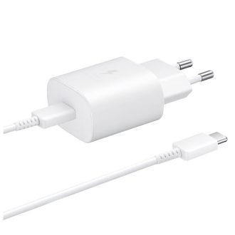   BLACKBIRD Hálózati töltő 25W T145 PD USB-C + USB-C Adatkábel 1m, Fehér (Gyári kivitel)