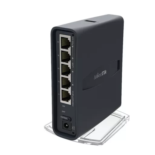 MIKROTIK Wireless Router hAP ac lite TC 5x100Mbps, Wi-Fi 5, Asztali, RB952UI-5AC2ND-TC