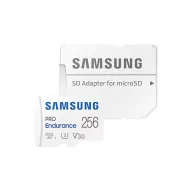   SAMSUNG Memóriakártya, PRO Endurance microSD kártya 256GB, CLASS 10, UHS-I (SDR104), + SD Adapter, R100/W40