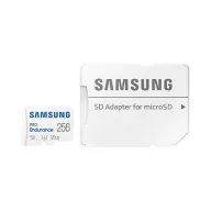   SAMSUNG Memóriakártya, PRO Endurance microSD kártya 256GB, CLASS 10, UHS-I (SDR104), + SD Adapter, R100/W40