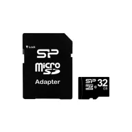 SILICON POWER Memóriakártya MicroSDHC 16GB CL10 + adapter
