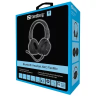   SANDBERG Fejhallgató mikrofonnal, Bluetooth Headset ANC FlexMic