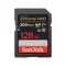 SANDISK 121596, SDXC EXTREME PRO KÁRTYA 128GB, 200/90 MB/s , UHS-I, Class 10, U3, V30