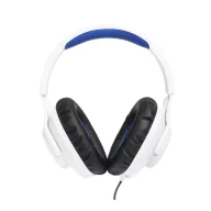   JBL Quantum 100P Console (Vezetékes, gaming fejhallgató levehető mikrofonnal), Fehér/Kék
