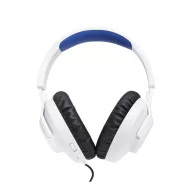   JBL Quantum 100P Console (Vezetékes, gaming fejhallgató levehető mikrofonnal), Fehér/Kék