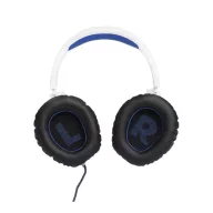   JBL Quantum 100P Console (Vezetékes, gaming fejhallgató levehető mikrofonnal), Fehér/Kék