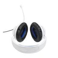   JBL Quantum 100P Console (Vezetékes, gaming fejhallgató levehető mikrofonnal), Fehér/Kék
