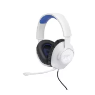   JBL Quantum 100P Console (Vezetékes, gaming fejhallgató levehető mikrofonnal), Fehér/Kék