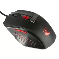   KONIX - DRAKKAR PC Runemaster Evo Egér Vezetékes Gaming 2500DPI, Fekete-Piros