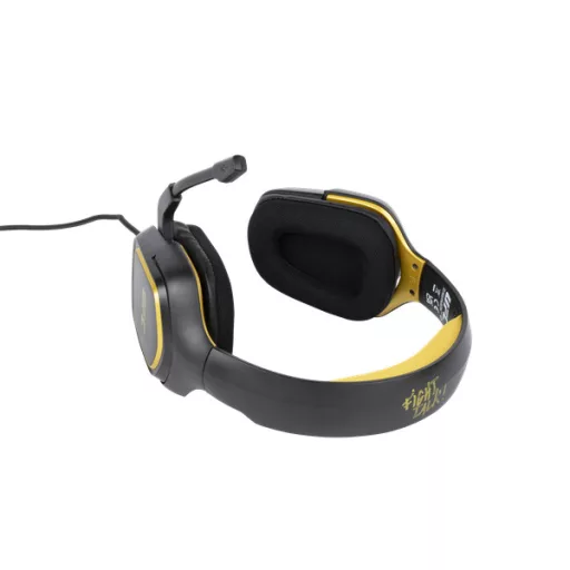 KONIX - UFC 2.0 Fejhallgató Vezetékes Gaming Stereo Mikrofon, Fekete-Sárga