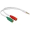 DELOCK Átalakító Headset Stereo jack 1x 3.5mm 4 pin male > 2x 3.5mm 3 pin jack female (iPhone)