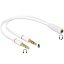 DELOCK Átalakító Headset Stereo jack 1x 3.5mm 4 pin female > 2x 3.5mm 3 pin male (iPhone)