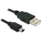 DELOCK kábel USB 2.0 Type-A male > USB 2.0 Mini-B male 0.7m fekete