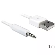   DELOCK kábel USB-A male > Stereo jack 3.5 mm male 4 pin IPod Shuffle 1m