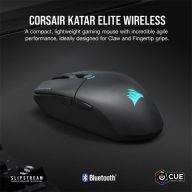   CORSAIR Vezetékes/Vezeték Nélküli Egér Gaming, KATAR ELITE, 6 programozható gomb, RGB Világítás, 26000dpi, fekete