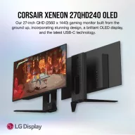   CORSAIR Monitor Gaming 27" XENEON 27QHD240, 240Hz, OLED 2560x1440, G-SYNC - FreeSync, 2xHDMI2.1/1xDisplayport1.4