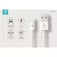   Devia Smart USB/Lightning töltő- és adatkábel, fehér, 2m
