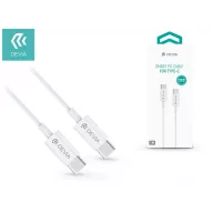   DEVIA USB TYPE-C - USB TYPE-C ADAT- ÉS TÖLTŐKÁBEL 1 M-ES VEZETÉKKEL - SMART PD CABLE FOR TYPE-C - 3A - WHITE
