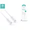 DEVIA USB TYPE-C - USB TYPE-C ADAT- ÉS TÖLTŐKÁBEL 1 M-ES VEZETÉKKEL - SMART PD CABLE FOR TYPE-C - 3A - WHITE