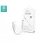 Devia Smart Series, USB-C (Type-C) dugó - 3,5mm jack aljzat audio adapter kábel, fehér