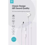   DEVIA UNIVERZÁLIS SZTEREÓ FELVEVŐS FÜLHALLGATÓ - LIGHTNING - STAR SERIES EARBUDS LIGHTNING EARPHONE - FEHÉR