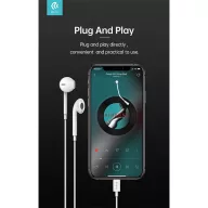   DEVIA UNIVERZÁLIS SZTEREÓ FELVEVŐS FÜLHALLGATÓ - LIGHTNING - STAR SERIES EARBUDS LIGHTNING EARPHONE - FEHÉR