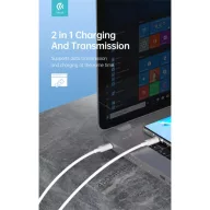   DEVIA USB-C - USB C (Type-C) ADAT ÉS TÖLTŐKÁBEL - SMART SERIES 100W PD, FEHÉR, 1,5m