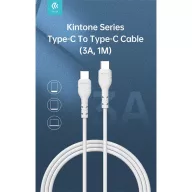   DEVIA USB TYPE-C - USB TYPE-C ADAT- ÉS TÖLTŐKÁBEL 1 M-ES VEZETÉKKEL - KINTONE SERIES TYPE-C TO TYPE-C CABLE - 60W, WHITE