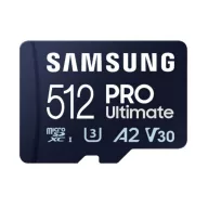   SAMSUNG Memóriakártya, PRO Ultimate microSD 512GB, Class 10, V30, A2, Grade 3 (U3), R200/W130