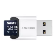   SAMSUNG Memóriakártya, PRO Ultimate microSD with Reader 128GB, Class 10, V30, A2, Grade 3 (U3), R200/W130, +Adapter