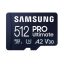 SAMSUNG Memóriakártya, PRO Ultimate microSD with Reader 512GB, Class 10, V30, A2, Grade 3 (U3), R200/W130, +Adapter