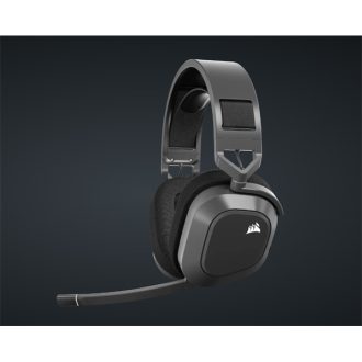   CORSAIR Vezeték Nélküli Headset, HS80 MAX RGB WIRELESS Gaming, Dolby Atmos hangzás, szürke