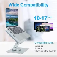   BLACKBIRD Notebook Állvány, 360 fokban forgatható alumínium ezüst