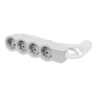   LEGRAND Elosztósor Standard 4x2P+F, 1,5 m vezetékkel, fehér-szürke