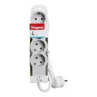   LEGRAND Elosztósor Standard 4x2P+F, 1,5 m vezetékkel, fehér-szürke