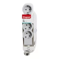   LEGRAND Elosztósor Standard 4x2P+F, 3 m vezetékkel, fehér-szürke